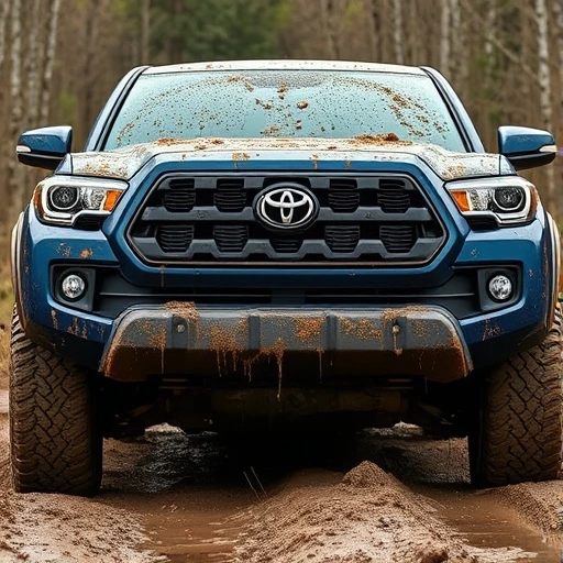 2025 Lift Toyota Tacoma parked on rugged terrain, showcasing its lifted suspension and aggressive design. The truck is ready for off-road adventures with enhanced ground clearance and rugged styling.